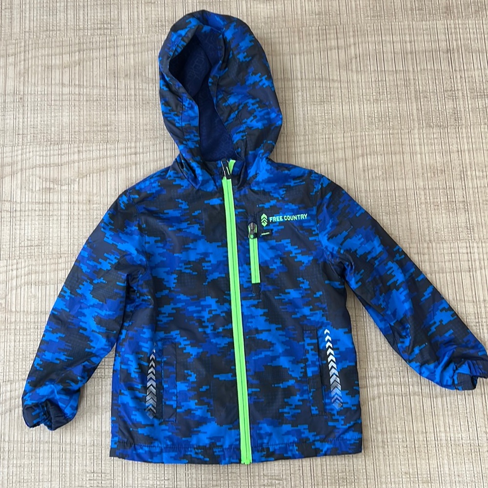 Boys wind breaker with fleece lining